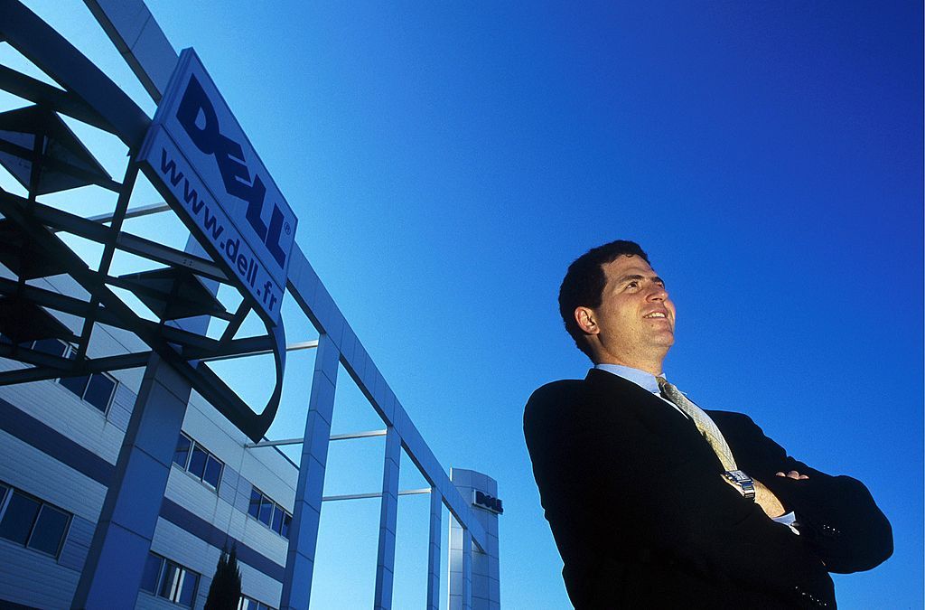 FRANCE - OCTOBER 19: Michael Dell, Dell Computer CEO In Montpellier, France On October 19, 1998. (Photo by Remi BENALI/Gamma-Rapho via Getty Images)