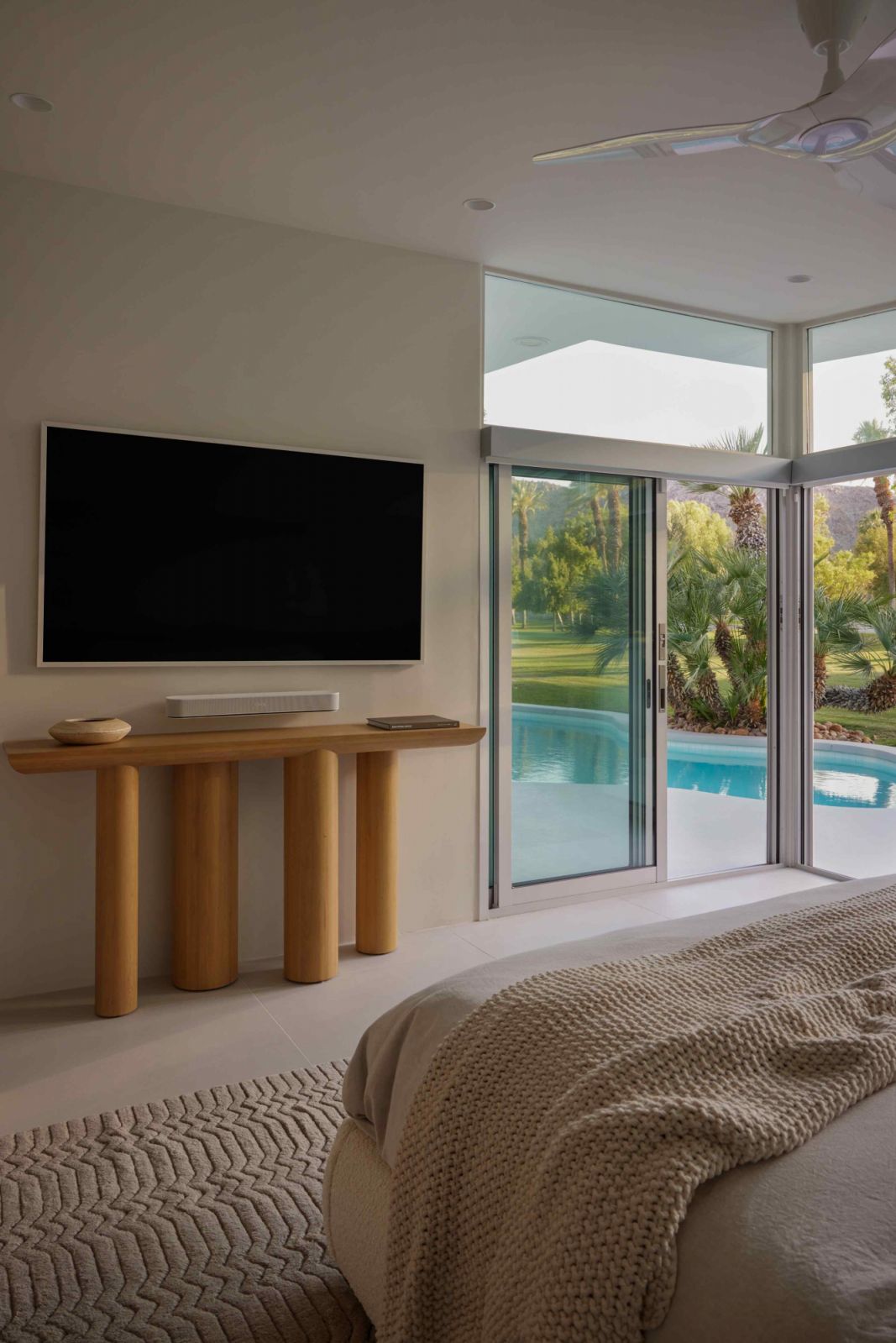 The bedroom fireplaces were removed and replaced with built-in millwork