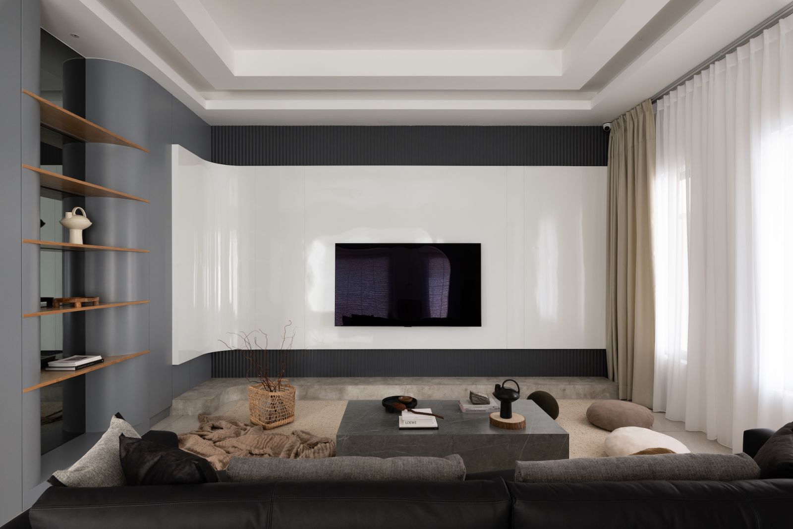 The curved entertainment unit