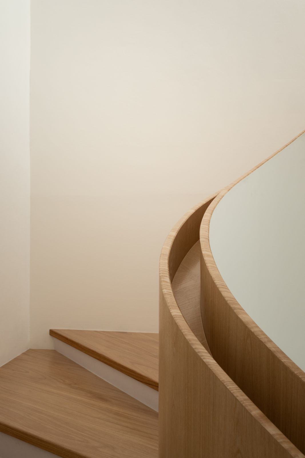 The staircase is a focal point