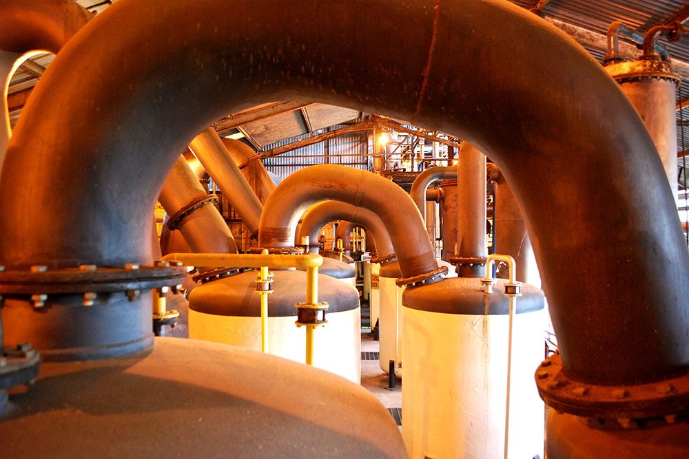 Pot stills at Appleton Estate