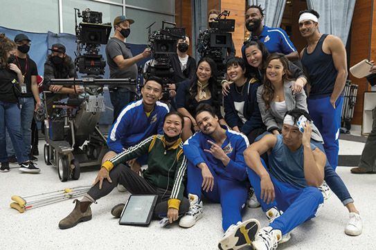 Lim with the cast of Joy Ride