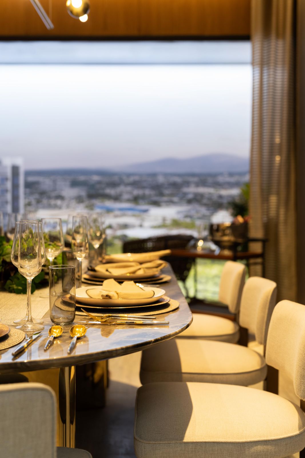 Dining with a view every day is promised at The Velaris Residences four-bedroom unit
