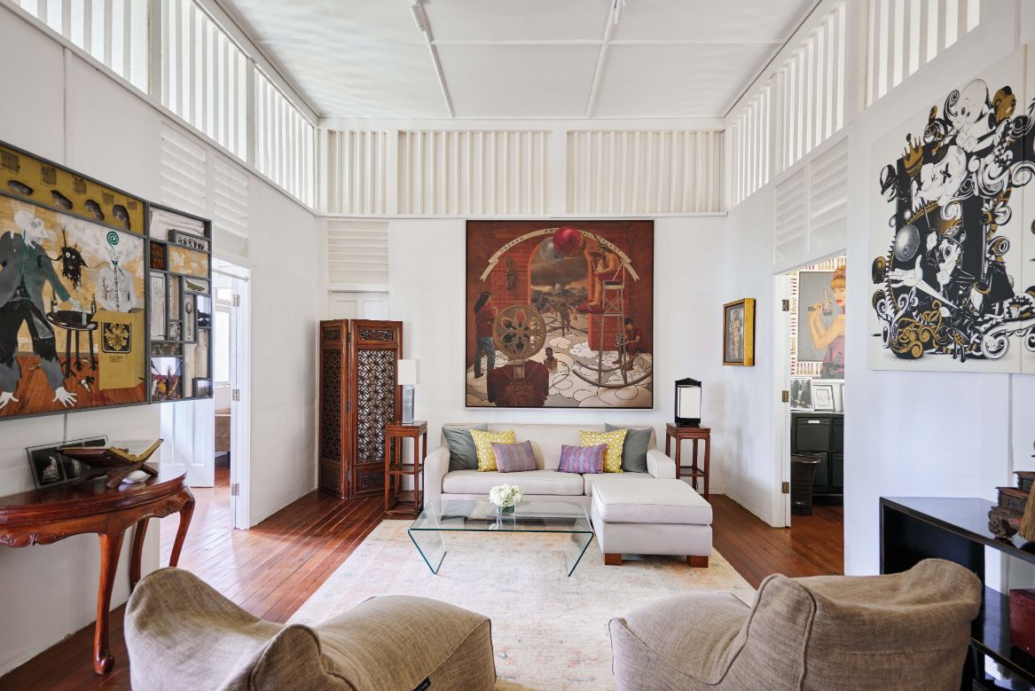 House tour: Inside an artistic black and white bungalow in Singapore