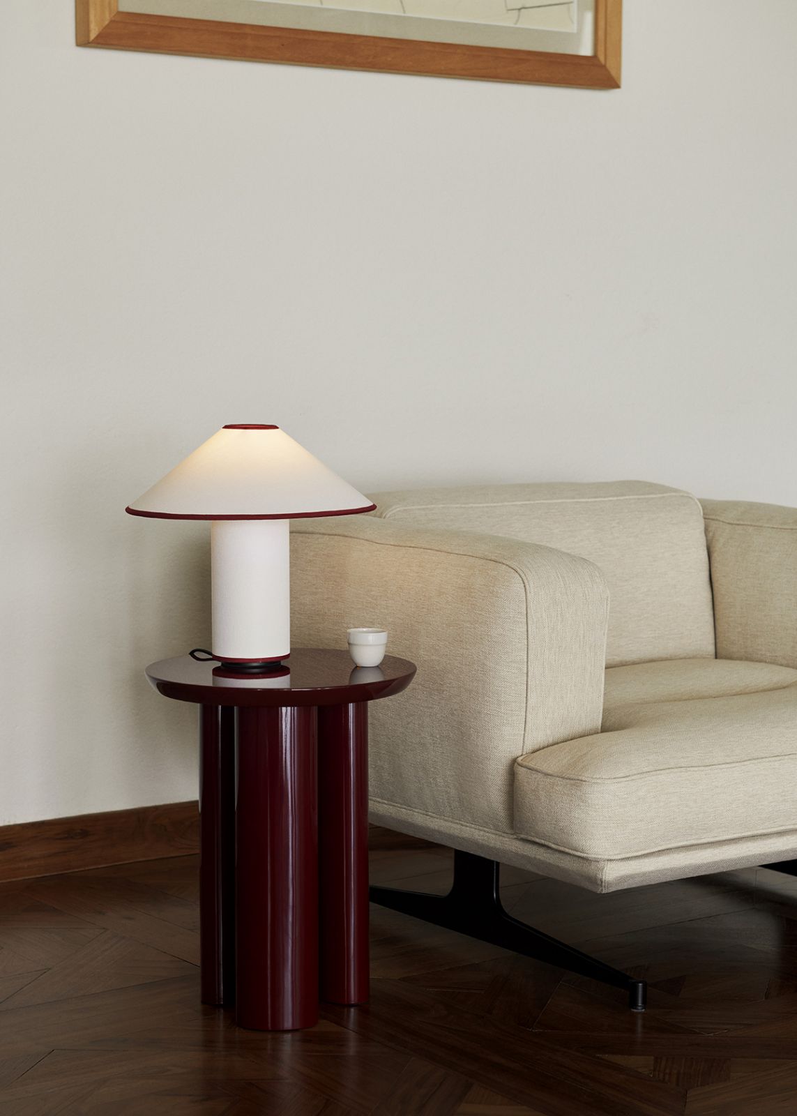 Cult Design Tung Side Table JA3 by &Tradition in Burgundy Red