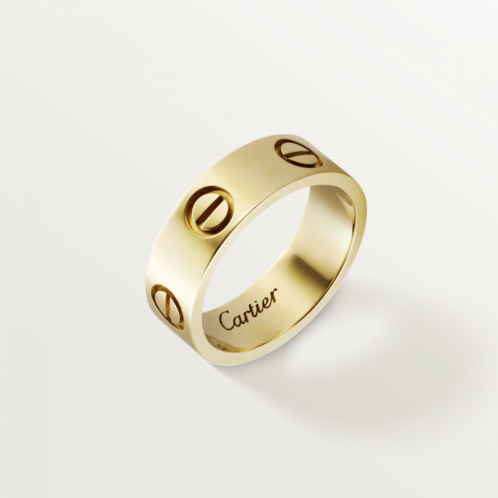 卡地亞LOVE系列黃K金戒指。(Photo: Cartier)
