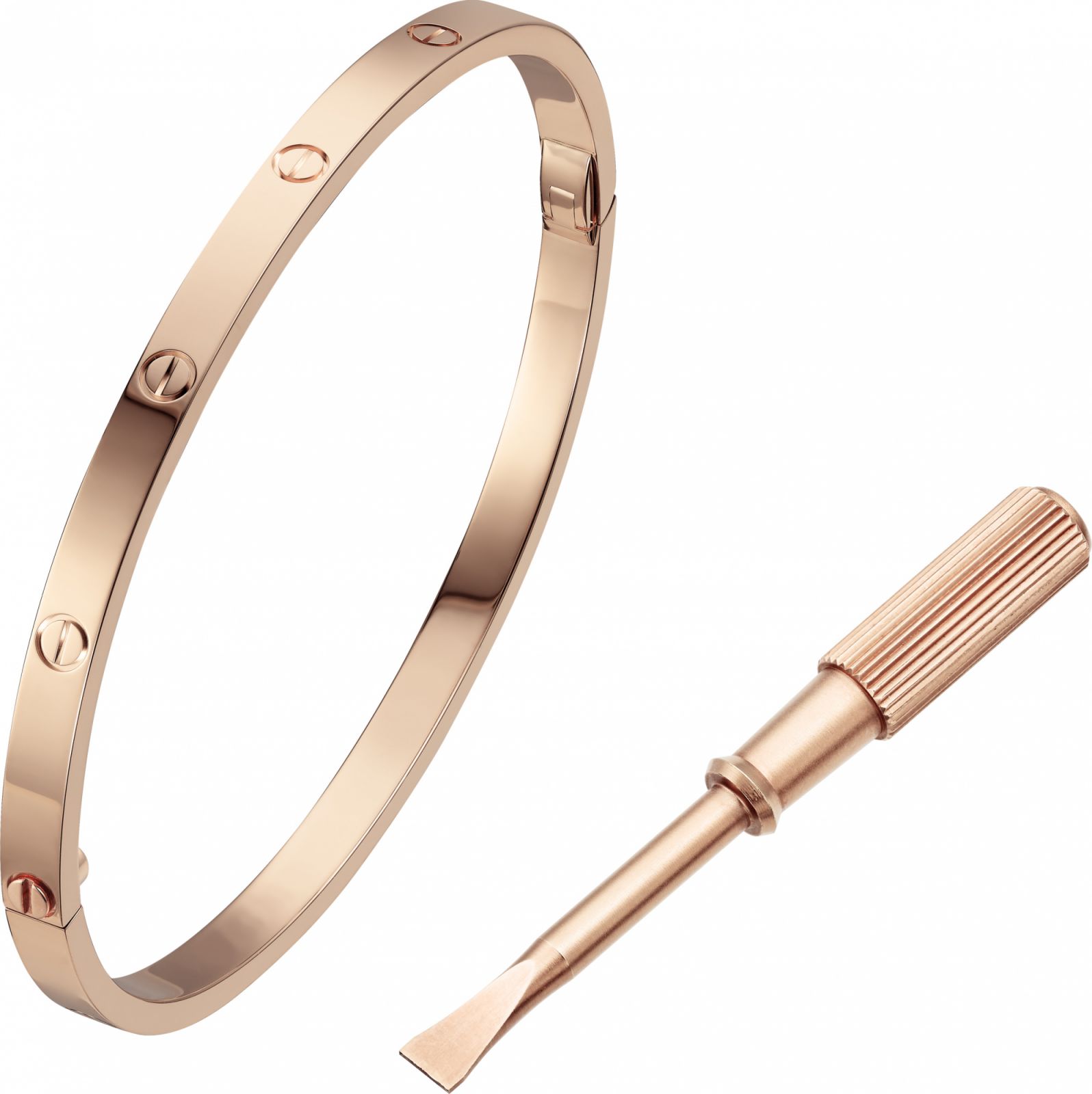 卡地亞LOVE系列玫瑰金手環。(Photo: Cartier)