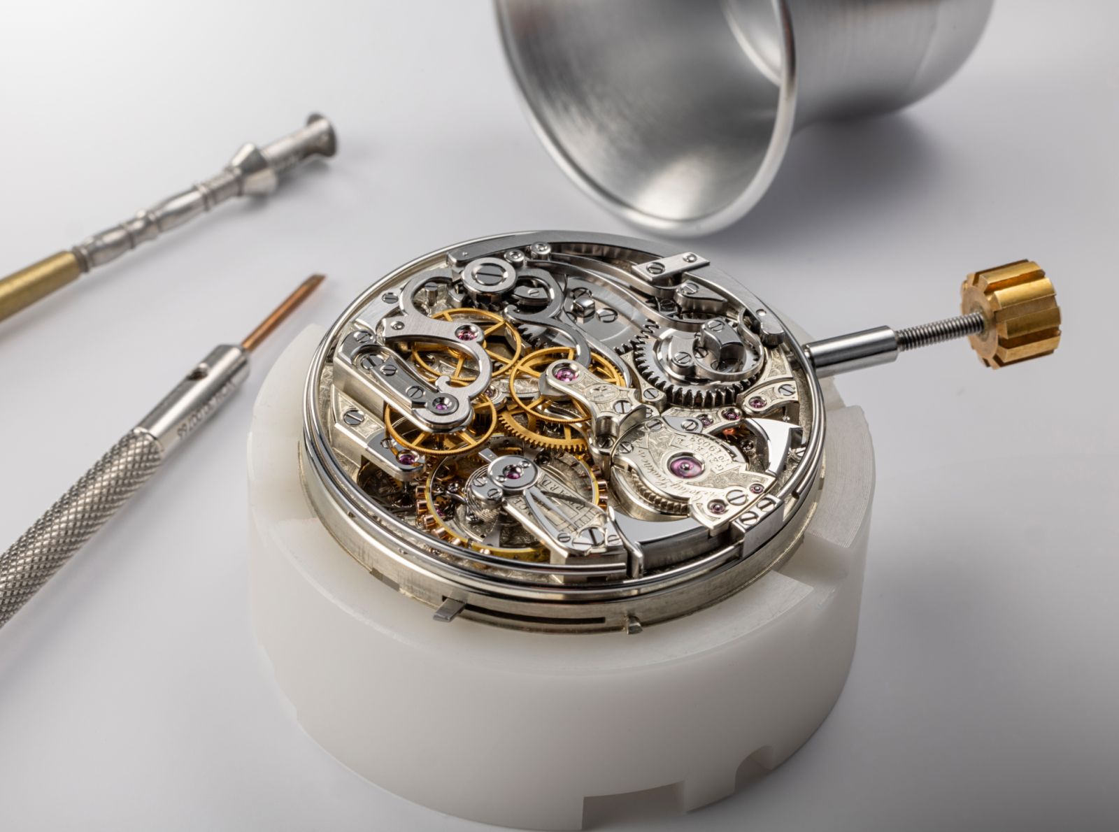 The restored A. Golay Leresche & Fils movement from 1890