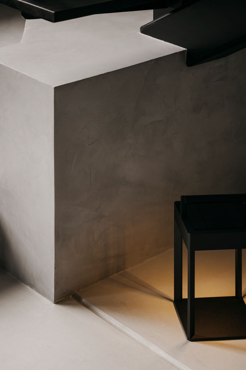 The clean-cut concrete is finished with precision