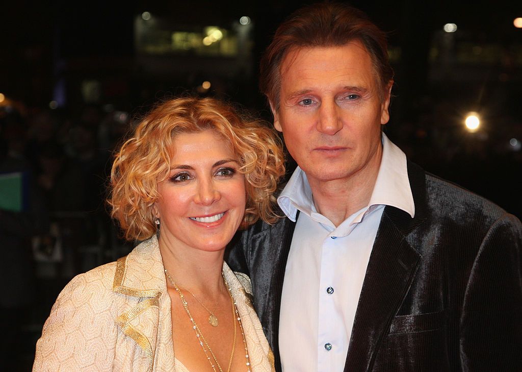 LONDON - OCTOBER 17: Liam Neeson and Natasha Richardson arrive at the BFI 52 London Film Festival: 'The Other Man' Premiere at the Odeon West End on October 17, 2008 in London, England. (Photo by Chris Jackson/Getty Images)