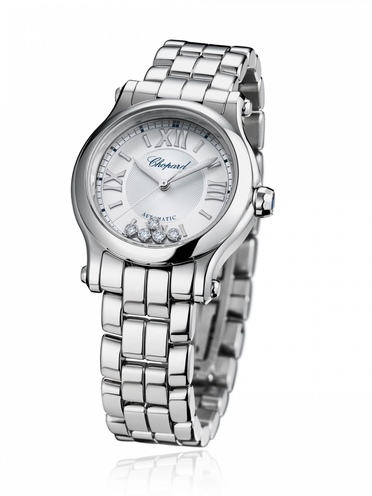 蕭邦Happy Spory精鋼腕錶。(Photo: Chopard)