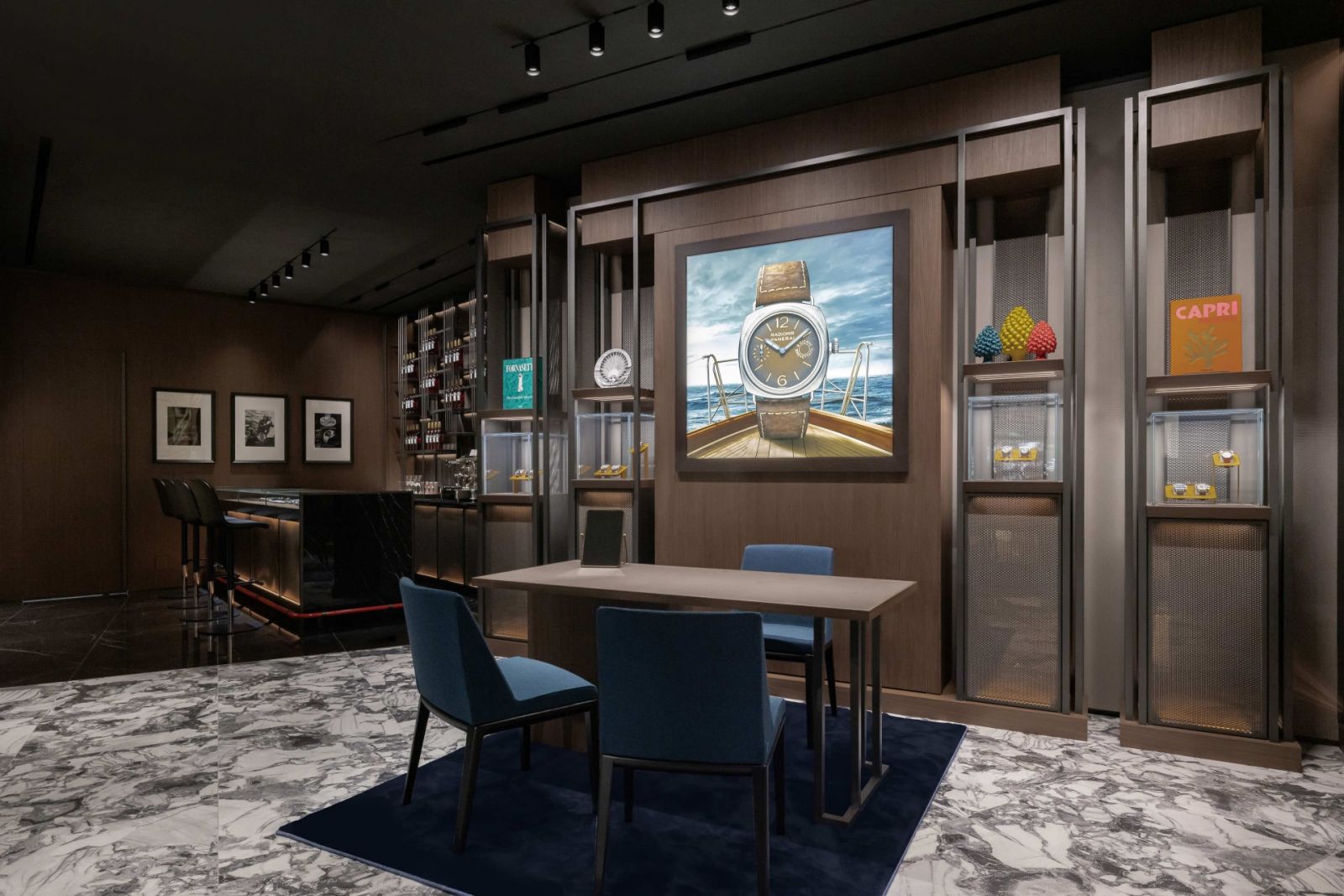 台北101門市使用義式風格、強調品牌四大元素。（Photo: Panerai）