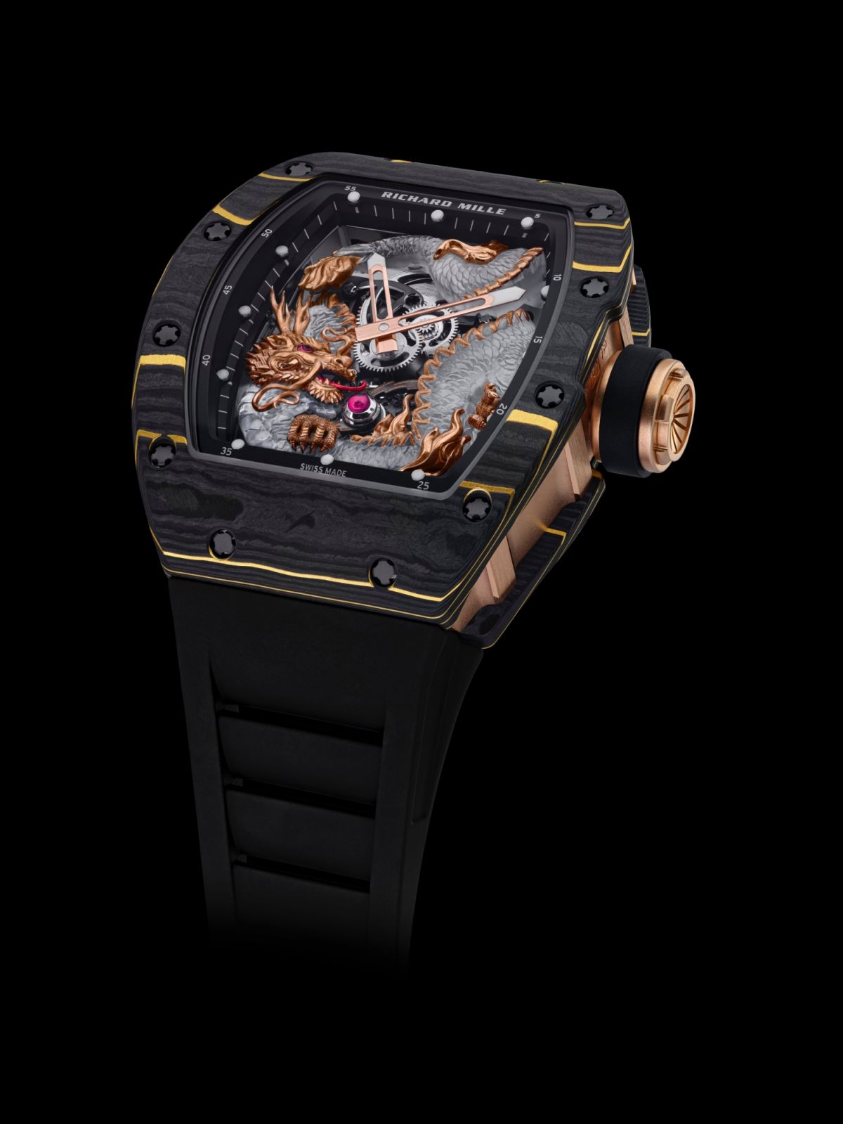 Richard Mille RM 57-03水晶龍陀飛輪腕錶。（Photo: Richard Mille）