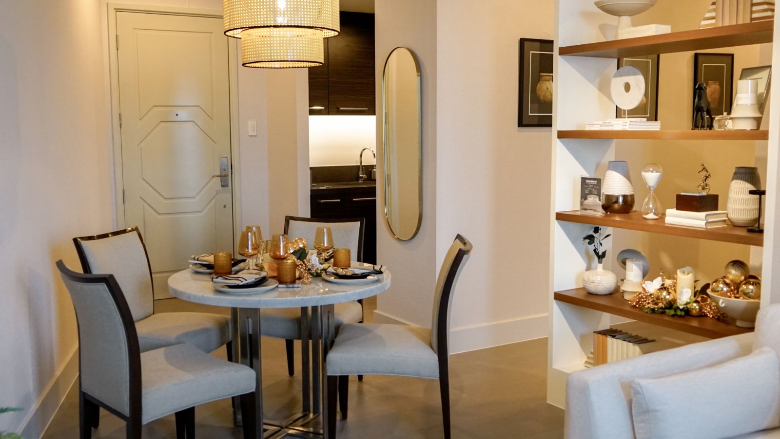 The dining room allows plenty of room to entertain intimate dinners and occasions (Photo: Courtesy of Rockwell)