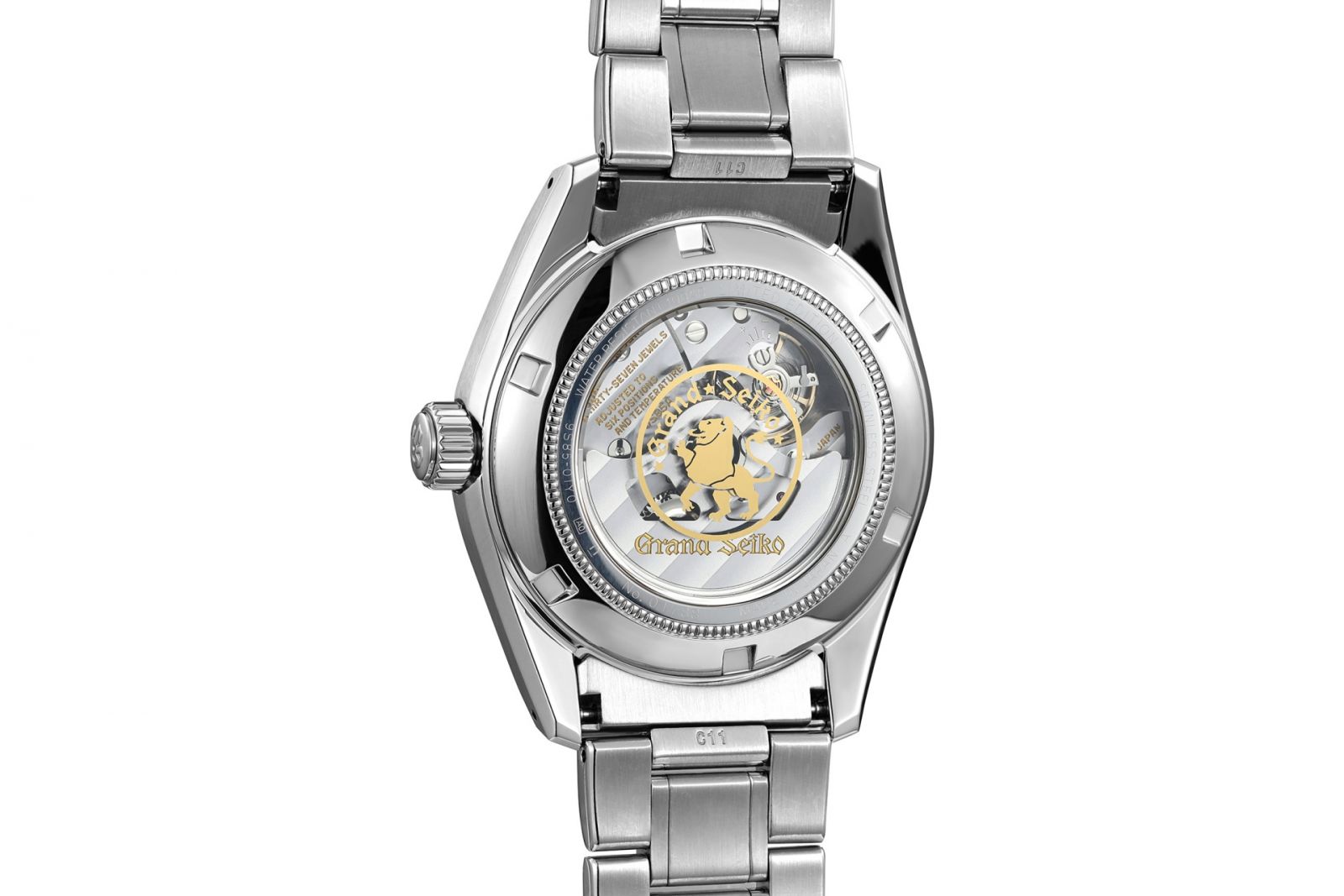 錶盤背面繪製了Grand Seiko標誌性的金獅標誌。（Photo: Grand Seiko）