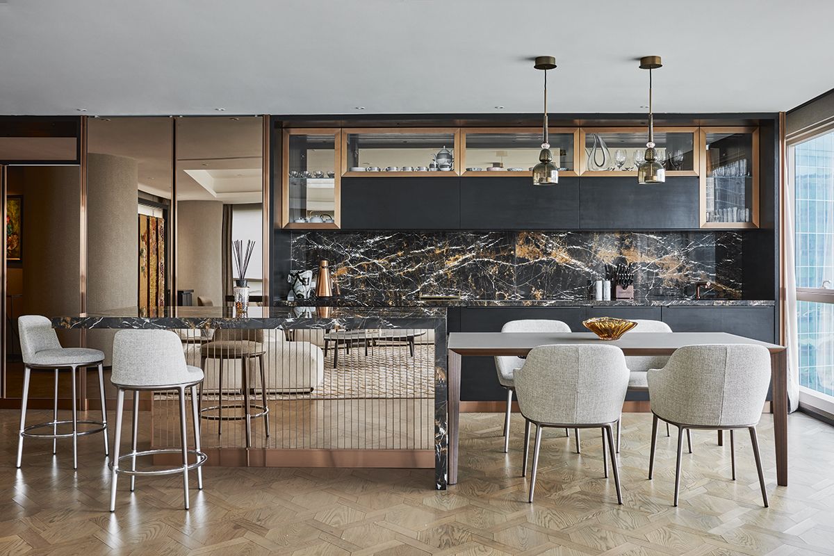 An apartment at The Sail @ Marina Bay condominium, by Dwell Interior Design