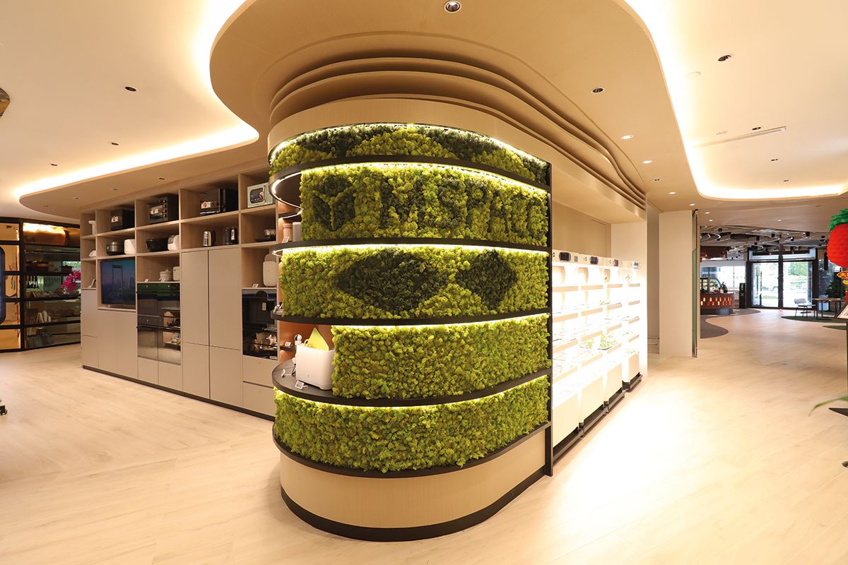 One of the green features at the M.Spaco gallery