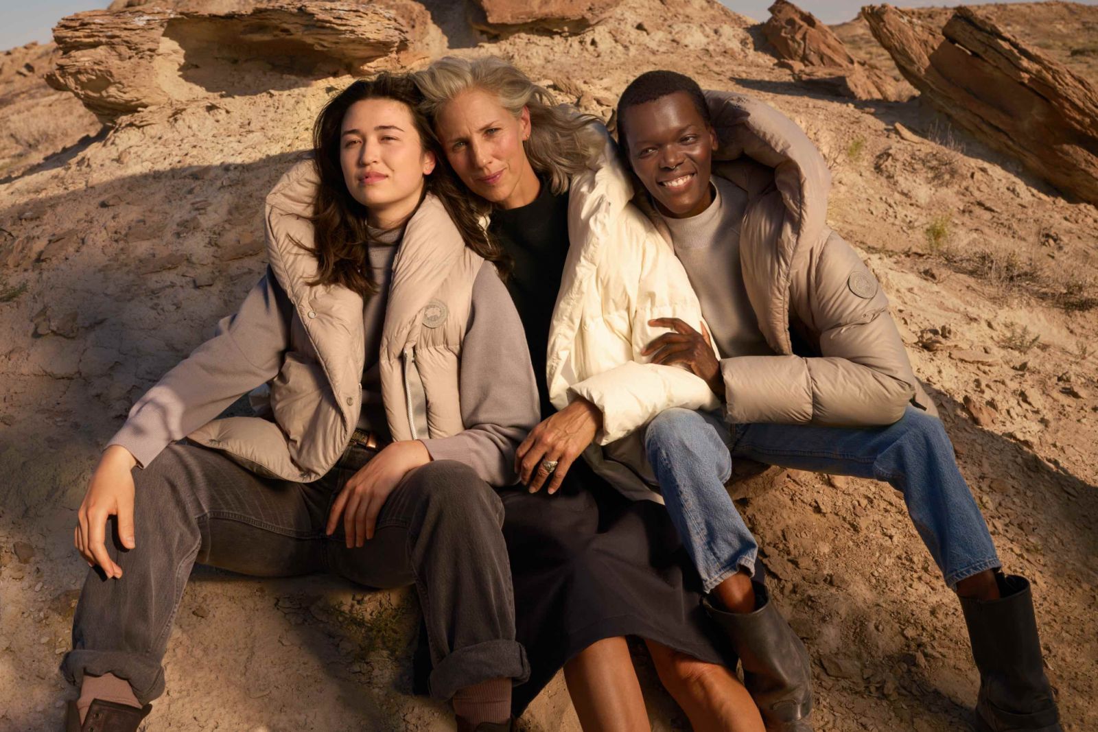 Kimberly Newell, Sophie Darlington and Sheila Atim photographed by Annie Leibovitz (Image: Canada Goose)