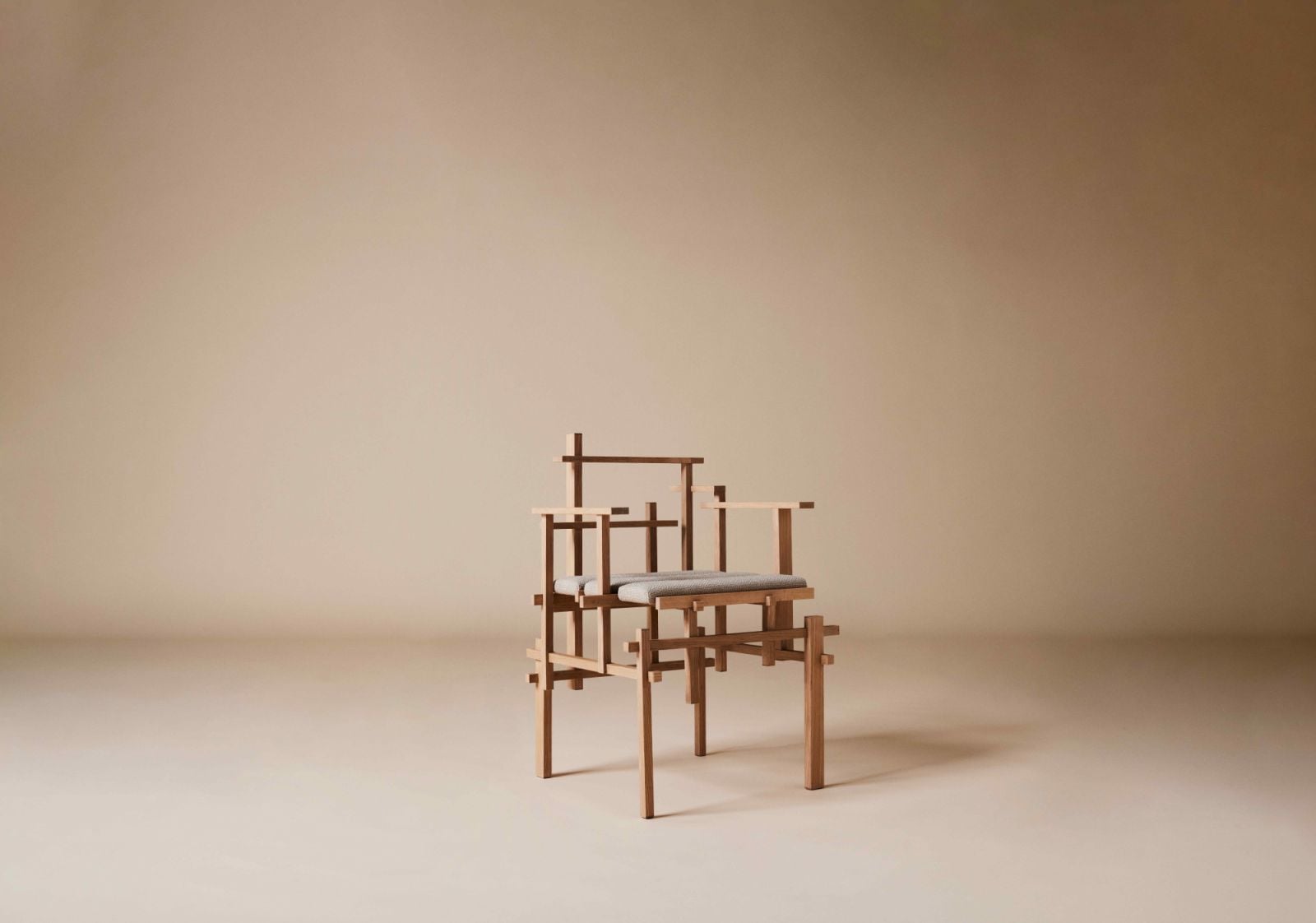 The furniture pieces come to life through a dance of shifting light and shadow