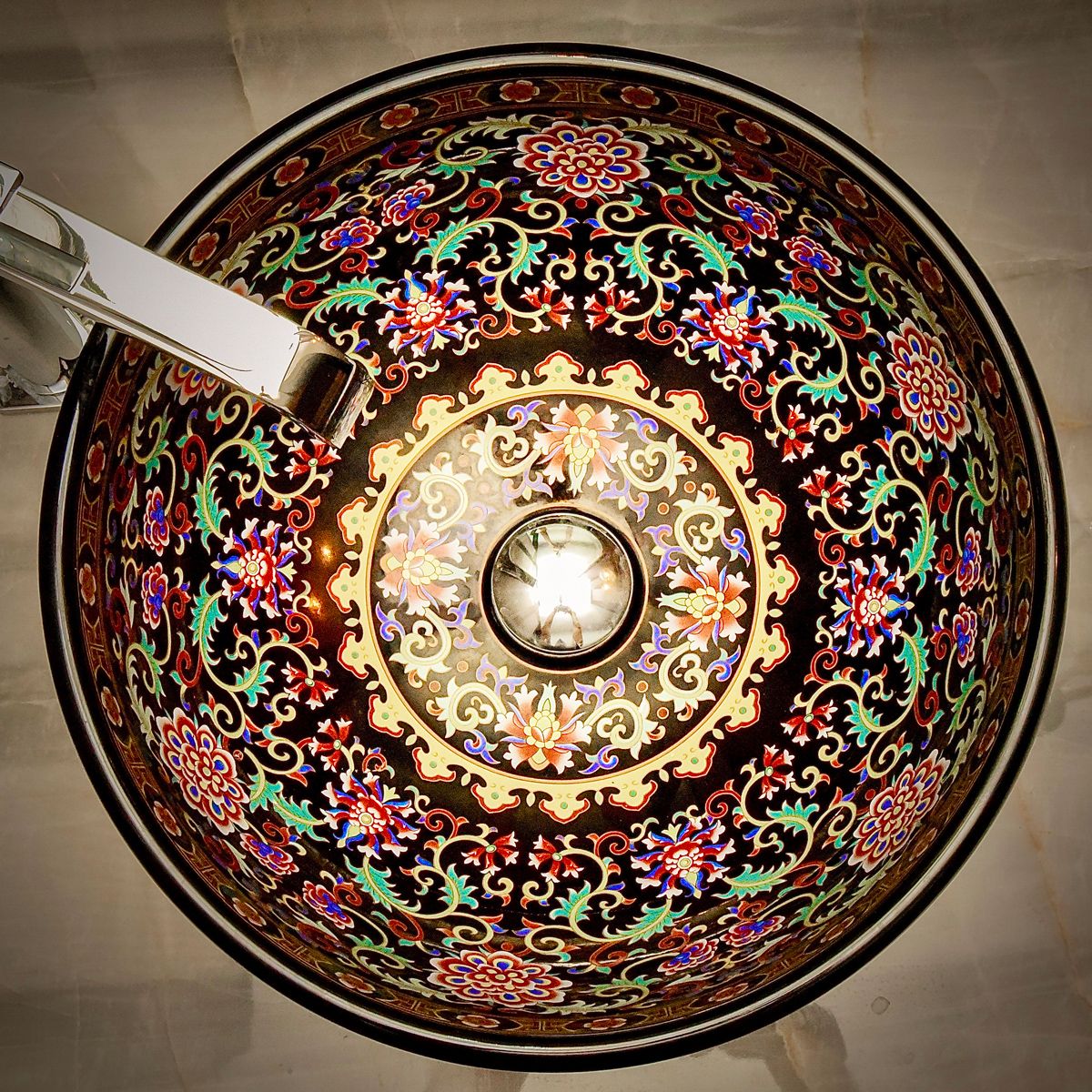 A decorative washbasin at the Four Seasons spa