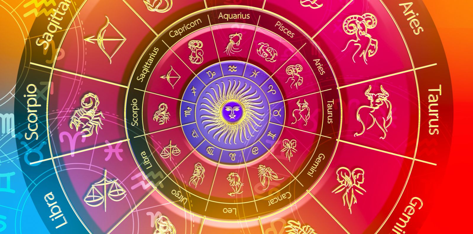 Zodiac signs and astrology with constellations, concepts, predictions, horoscopes, beliefs