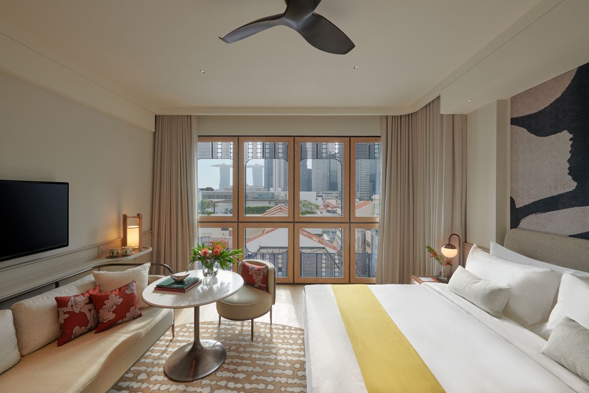 Interior of the Urban Luxe room during the day