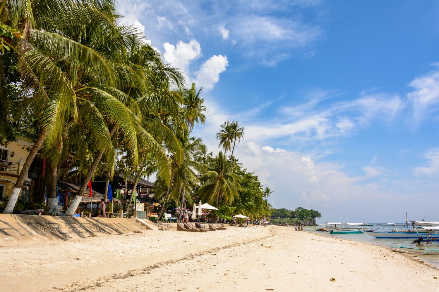 Alona White beach on Panglao Island, Bohol, Philippines. Asia
