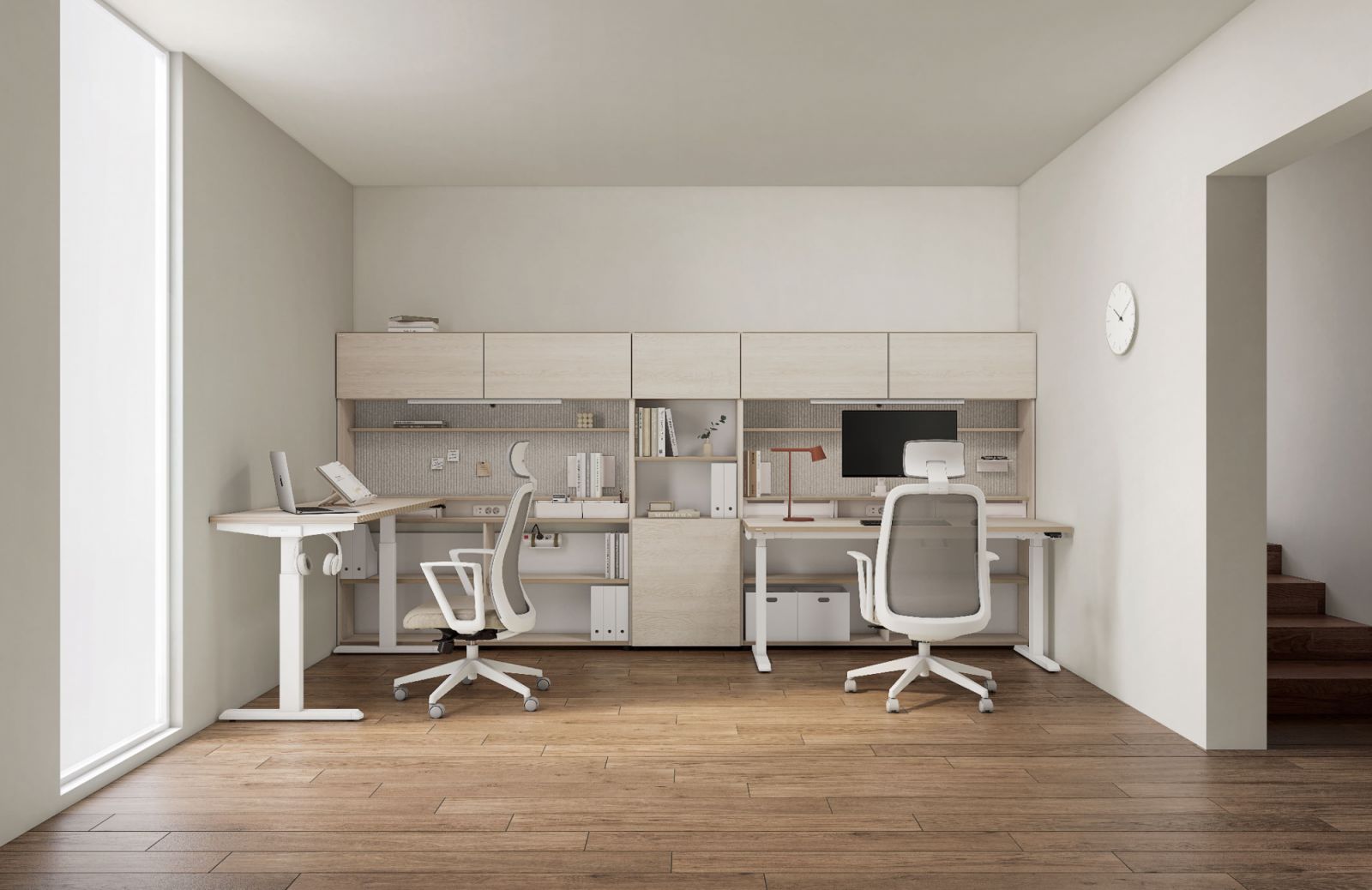 DESKER 電動升降桌,黑白兩色分別帶來不同氛圍。(Photo:DESKER)