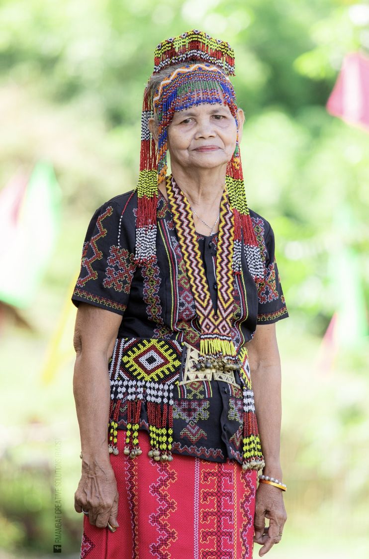 Abina Tawide Coguit, an Agusan Manobo embroiderer from La Paz, Agusan del Sur