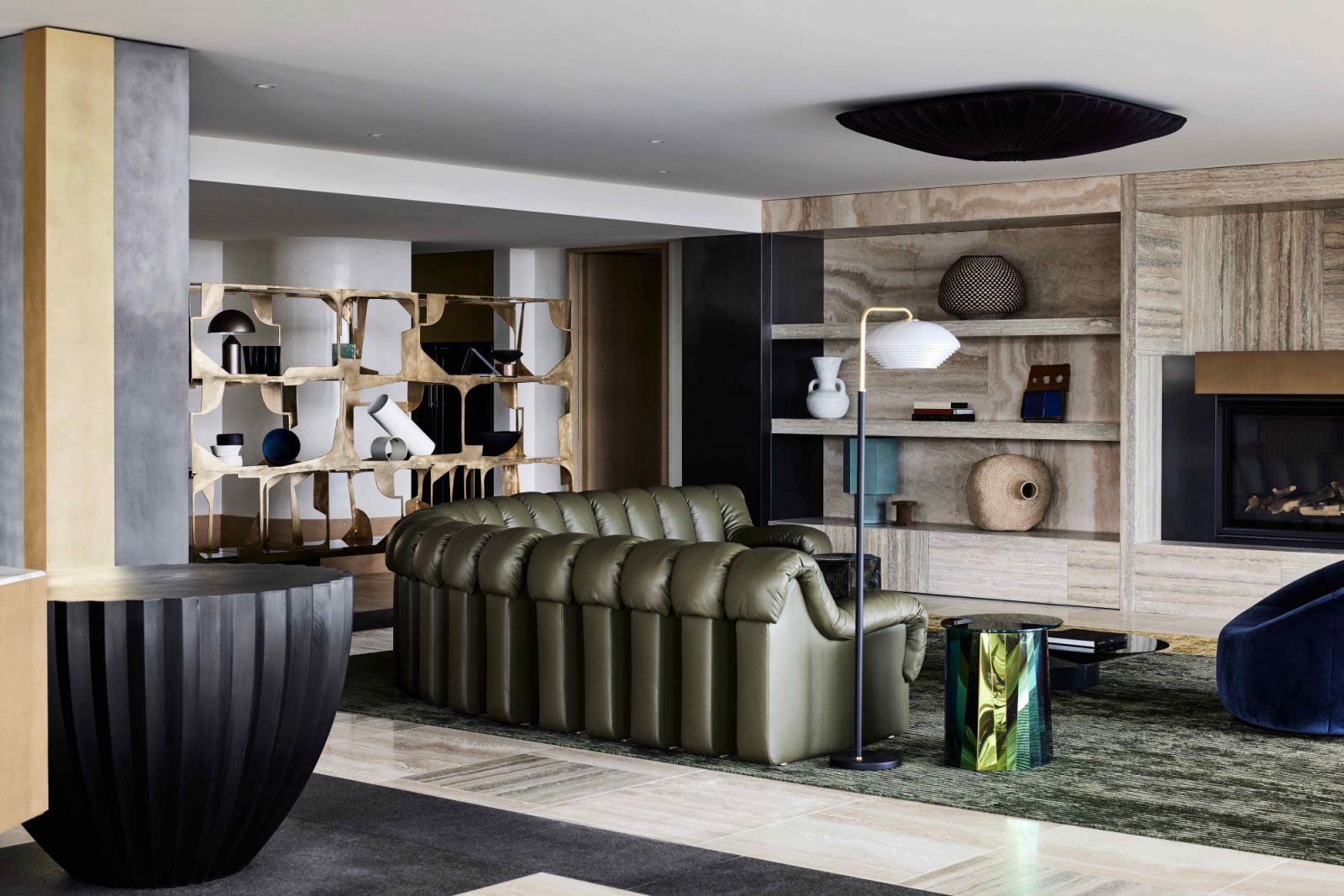 The 'evening' living space has an unprecedented view of Melbourne City and Port Phillip Bay