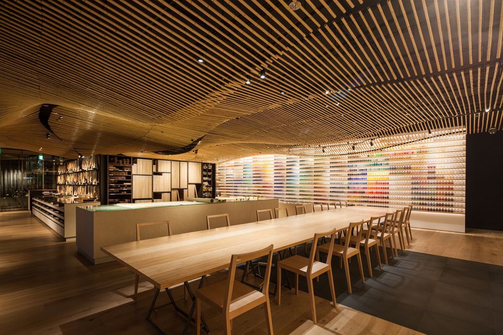 Pigment, an art supply store designed by famed Japanese architect Kengo Kuma (Photo: Courtesy of Kengo Kuma & Associates)