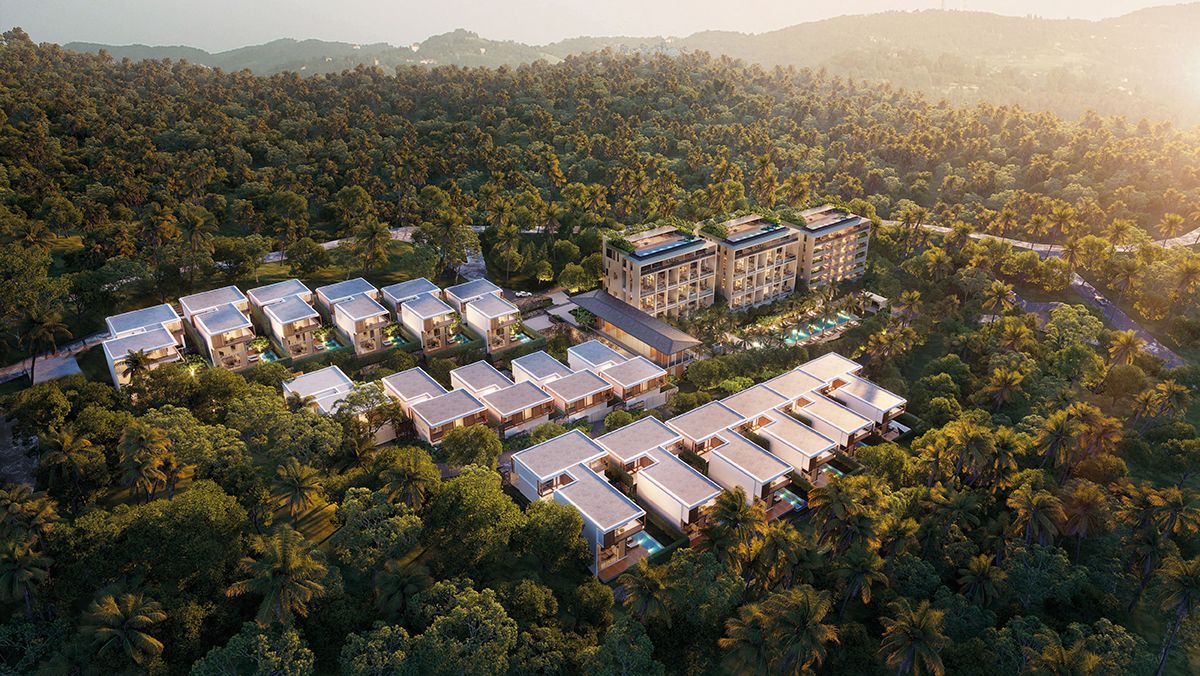 A bird’s-eye view of Kiara Reserve Residences in Phuket, Thailand, by Minor International