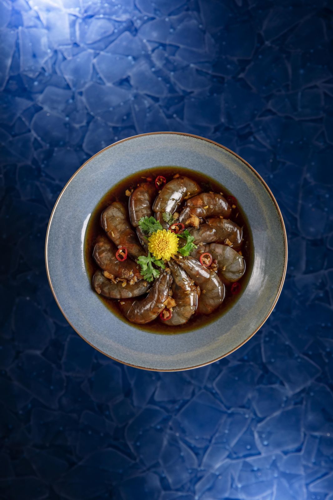 Jiang Nan style marinated raw shrimps