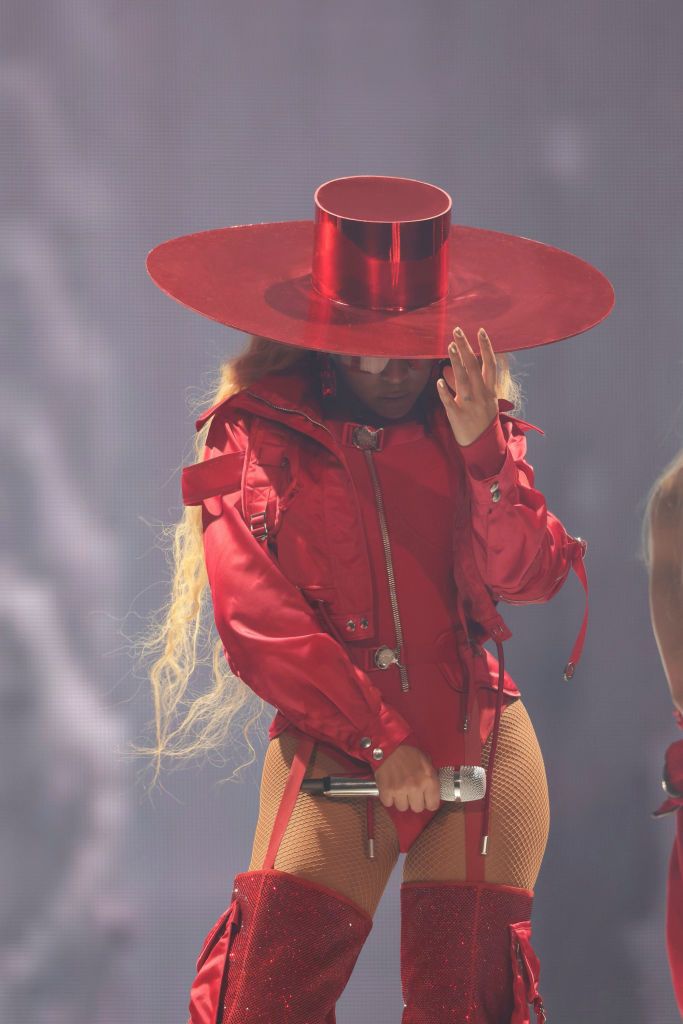 AMSTERDAM, NETHERLANDS - JUNE 18: (EDITORIAL USE ONLY)(EXCLUSIVE COVERAGE) Beyoncé performs onstage during the âRENAISSANCE WORLD TOURâ at Johan Cruijff Arena on June 18, 2023 in Amsterdam, Netherlands. (Photo by Kevin Mazur/WireImage for Parkwood)
