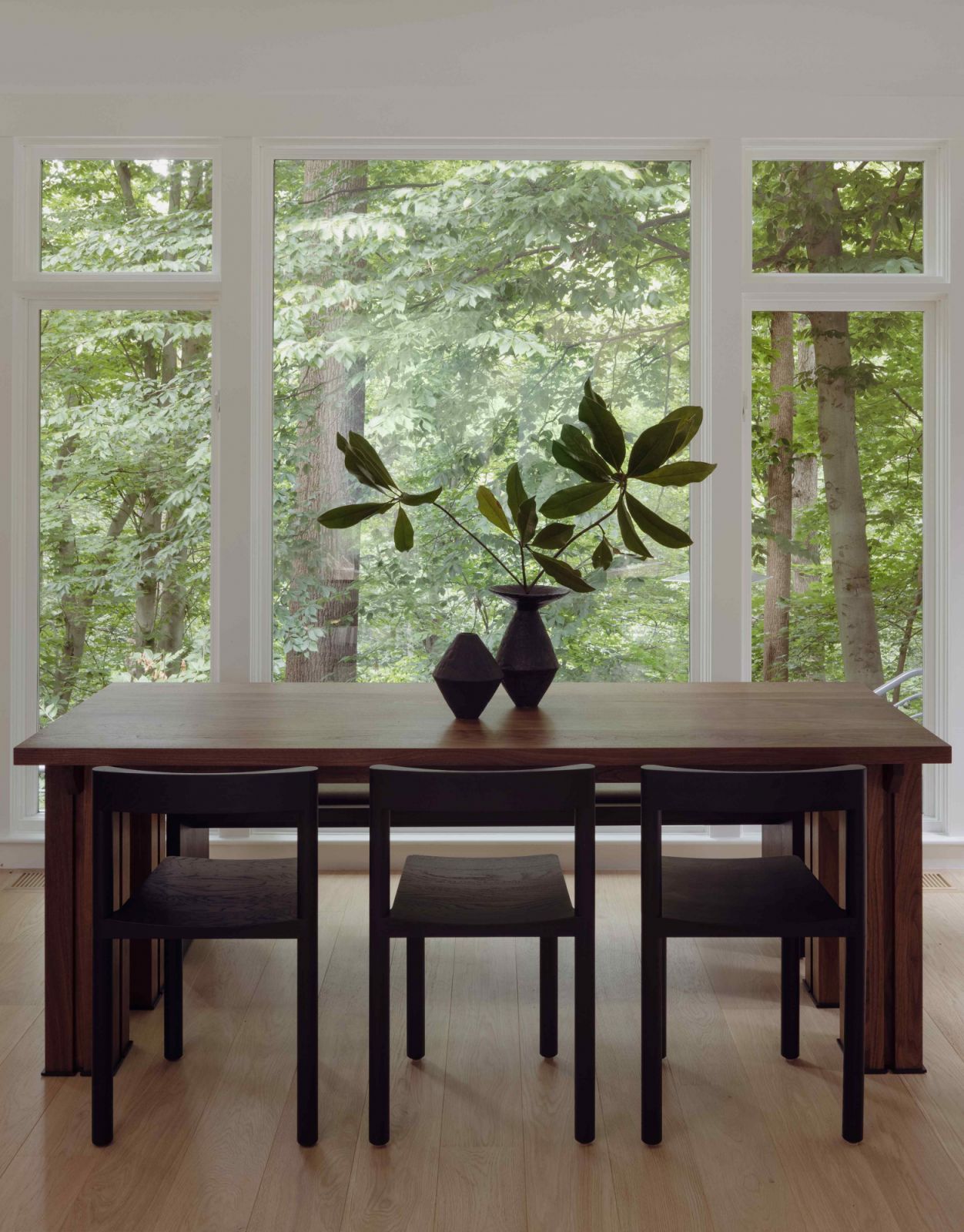Rooms throughout the home were fitted with picture windows of varying sizes and casements