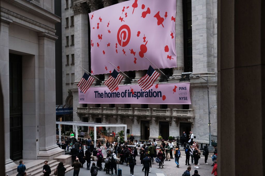 Pinterest在2019年正式上櫃。(Photo by Spencer Platt/Getty Images)