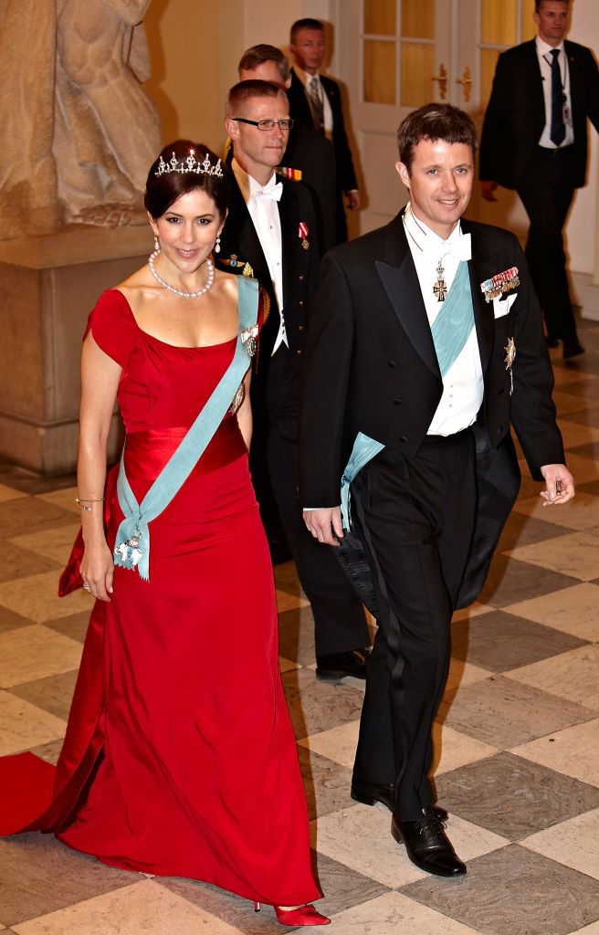 COPENHAGEN, DENMARK - APRIL 13: Crown Princess Mary of Denmark and Crown Prince Frederik of Denmark attend day one of  Queen Margrethe 70th birthday celebrations on April 13, 2010 in Copenhagen, Denmark. (Photo by Schiller Graphics/Getty Images)