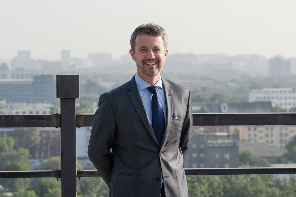 BEIJING, CHINA - SEPTEMBER 24:  Crown Prince Frederik of Denmark poses for a picture on the terrace of the Gehua Plaza after the signing ceremony between Danish and Chinese companies that will work together on the Qinlong Hutong renovation project, on September 24, 2017 in Beijing, China.  (Photo by Etienne Oliveau/Getty Images)