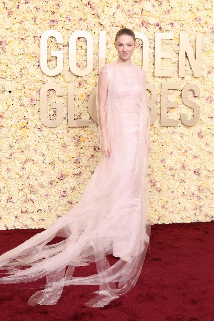 BEVERLY HILLS, CALIFORNIA - JANUARY 07: Hunter Schafer attends the 81st Annual Golden Globe Awards at The Beverly Hilton on January 07, 2024 in Beverly Hills, California. (Photo by Amy Sussman/Getty Images)