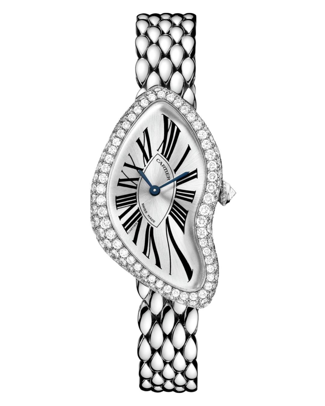 Cartier Crash in white gold with diamonds