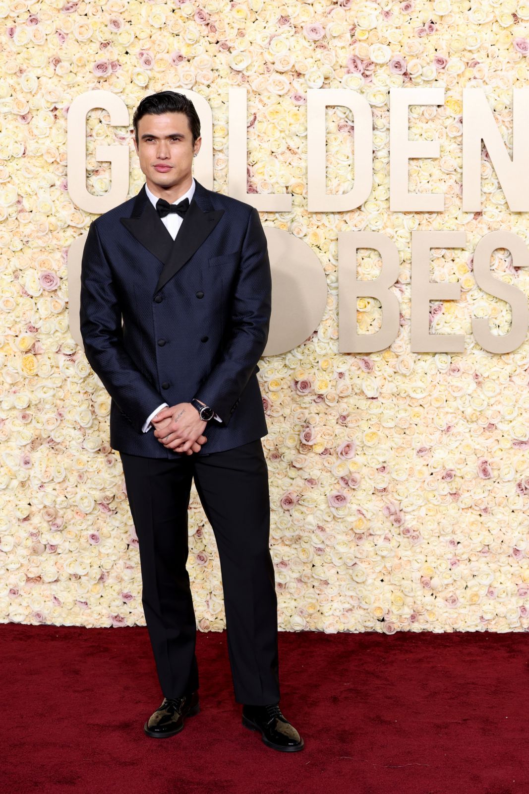 Charles Melton at the 2024 Golden Globes (Photo by Monica Schipper/GA/The Hollywood Reporter via Getty Images)
