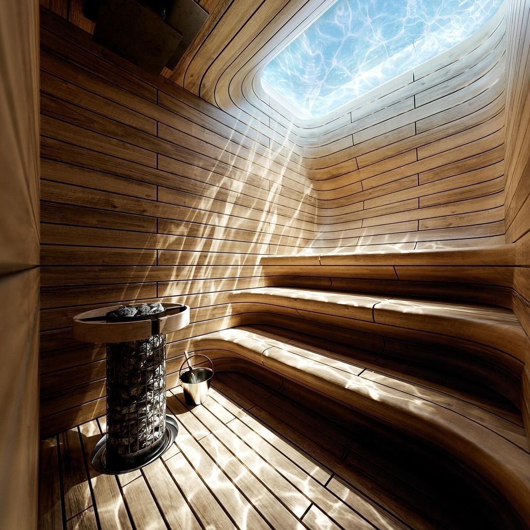 The underwater sauna with a skylight (Photo: Instagram/@sou_fujimoto)