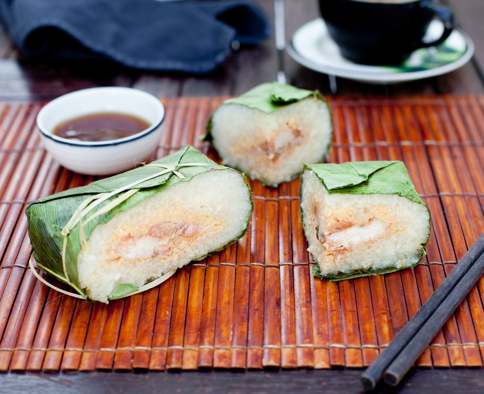 A cross-section of chung cake. (Photo: Getty Images)