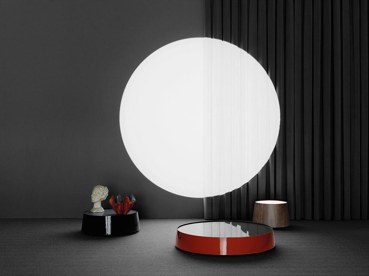 The brand’s Planck coffee tables feature a shape that subtly widens from the top to the base