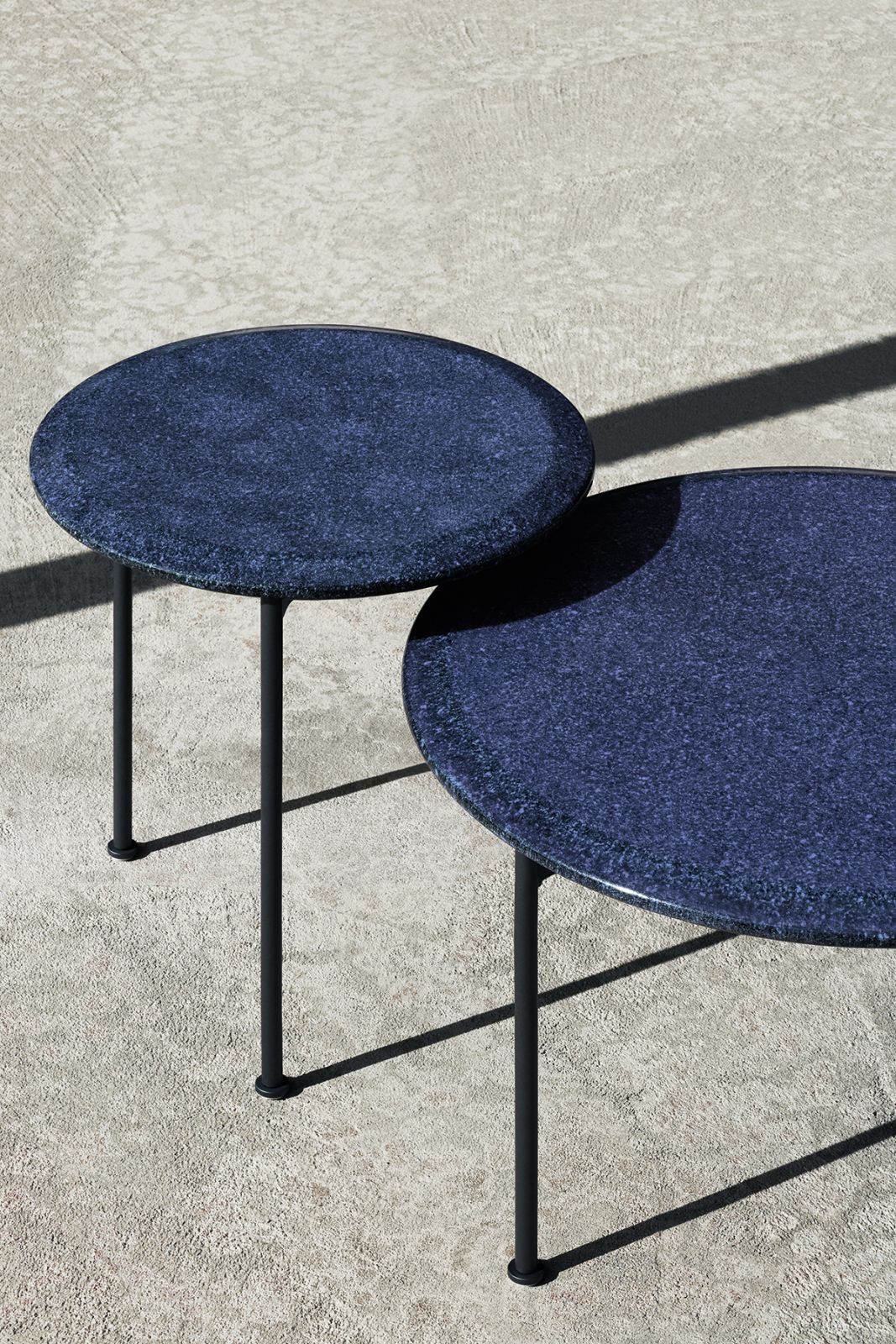 The Borea outdoor tables demonstrate Lissoni’s elegant design code
