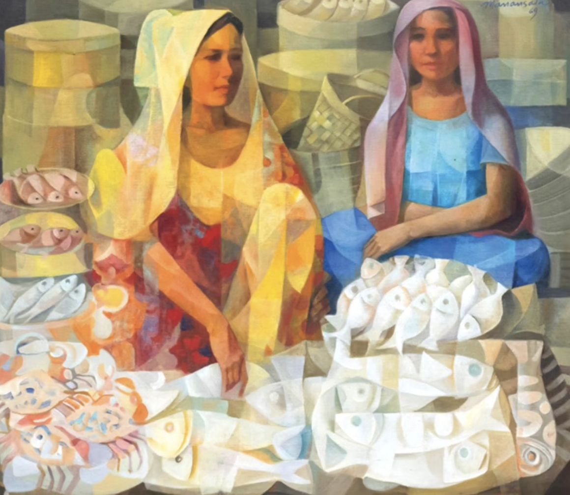 ‘Fish Vendors’ by Vicente Manansala (Photo: León Gallery / Facebook page)