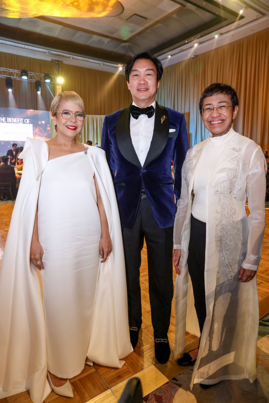 From L-R: Actress Dolly de Leon, industrial designer Kenneth Cobonpue, and journalist Maria Ressa