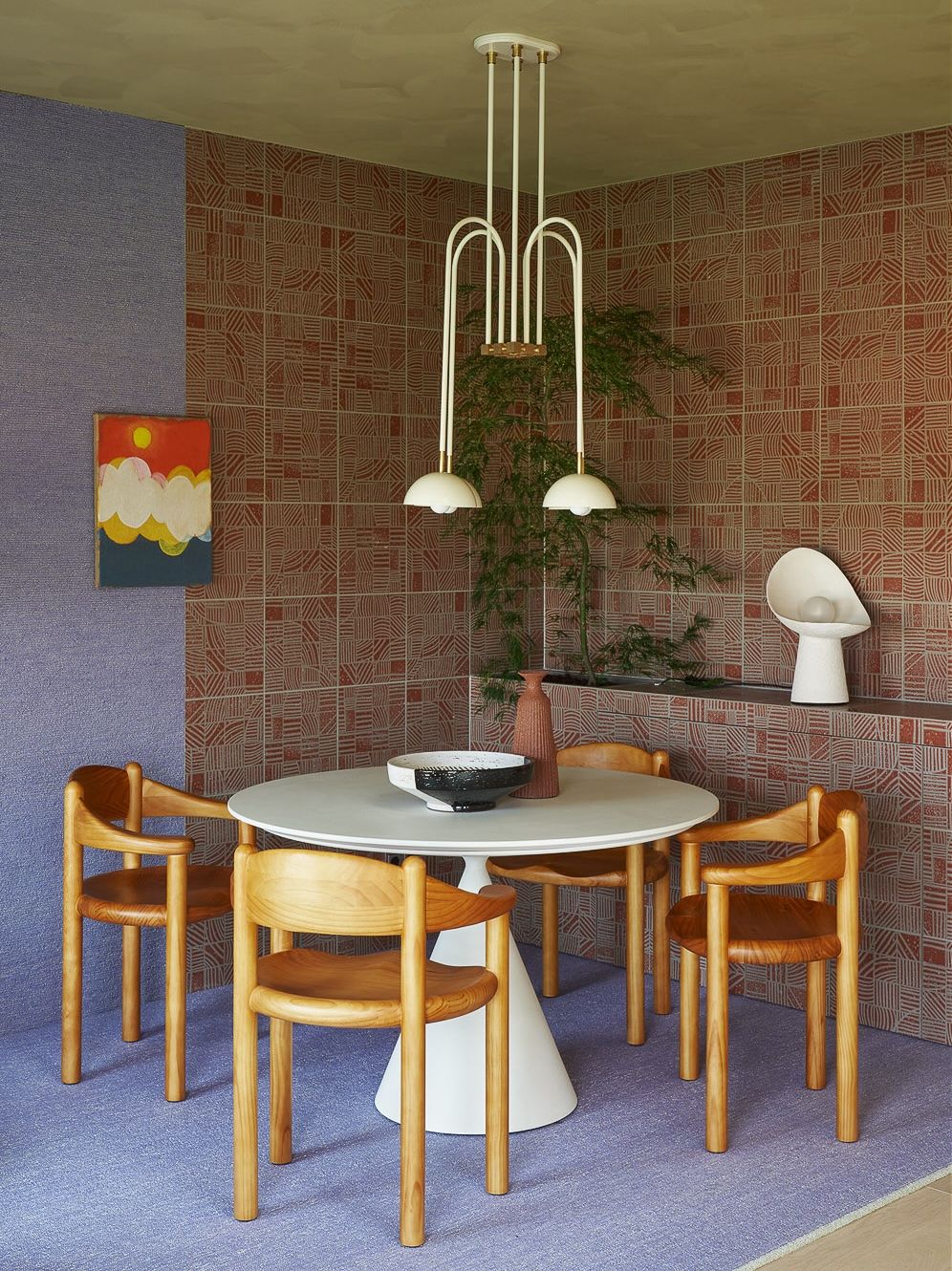 The dining area for AD Germany's New Perspectives series with Bauwerk (Photo: Instagram/@stephanie_thatenhorst)