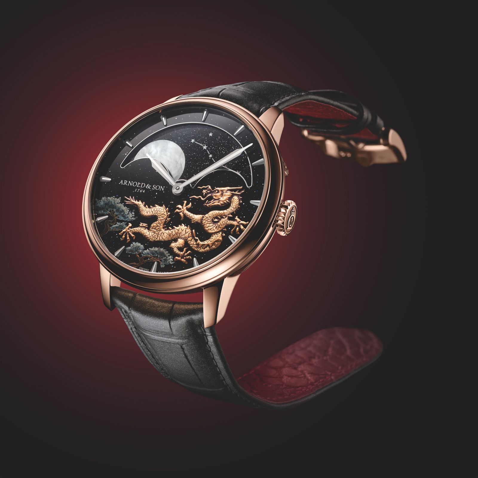 Perpetual Moon 41.5 Red Gold “Year of the Dragon” with black dial