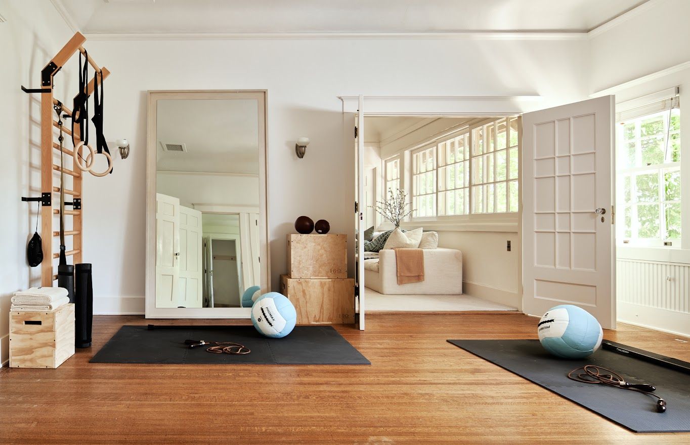 One of the rooms converted into a home gym
